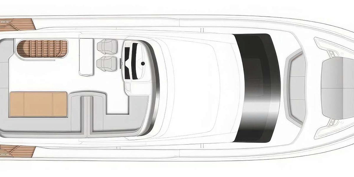 Аренда яхты Princess F55 Risa на Пхукете - верхней палубы